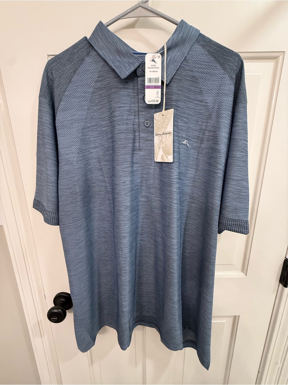 Tommy Bahama Men's Dusty Blue Heather Polo